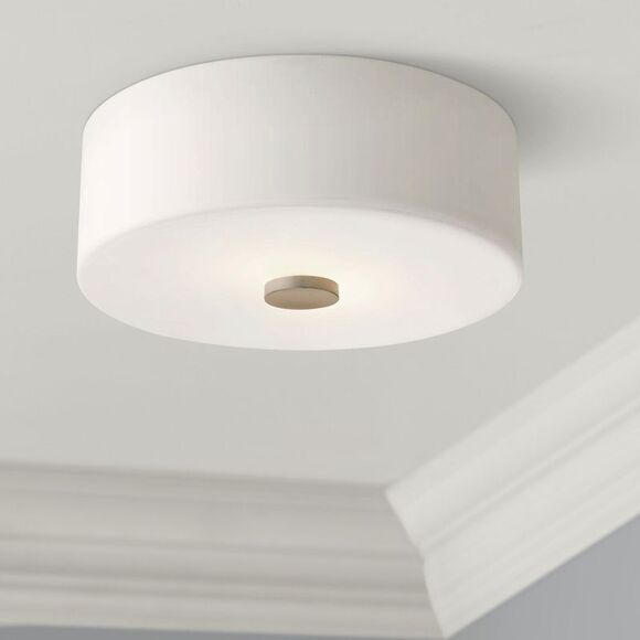 Mitzi Sophie Flush Mount Polished Nickel and Opal White Glass - NEW $218